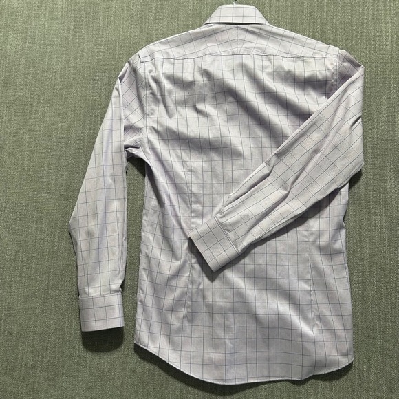 Charles Tyrwhitt Mens Extra Slim Fit Non Iron Dress Shirt 15/33 Purple Check - Picture 7 of 7